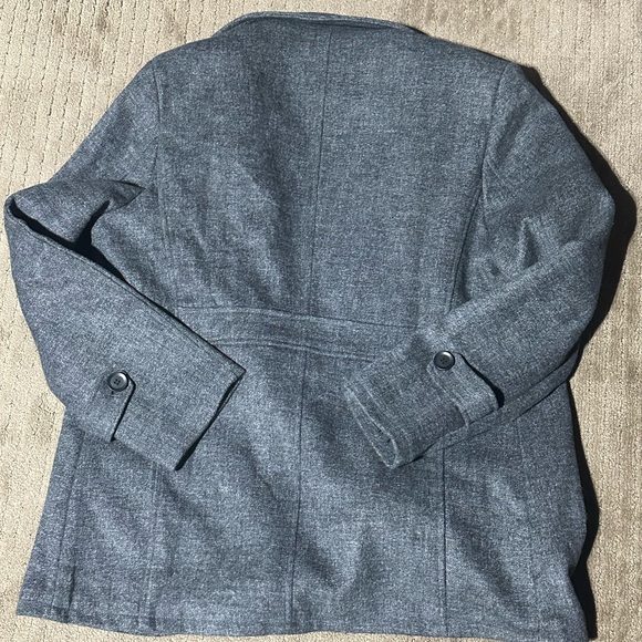 Men’s cross button Pea Coat Large - Picture 8 of 8